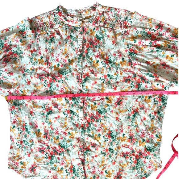 Fat Face Evelyn Fleur Meadow Blouse Ivory Multi Floral‎ Cottagecore Large EUC - Picture 12 of 14